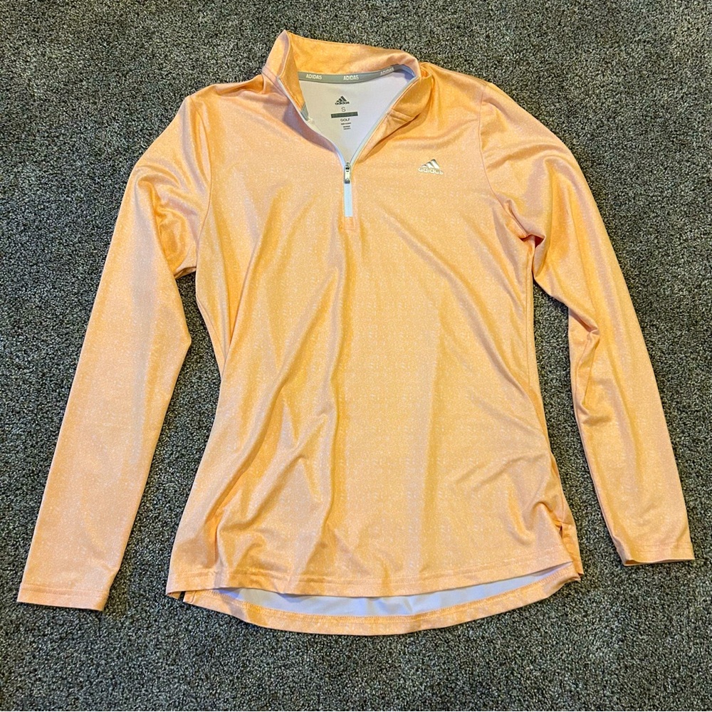 Bright orange Adidas Golf Pullover
